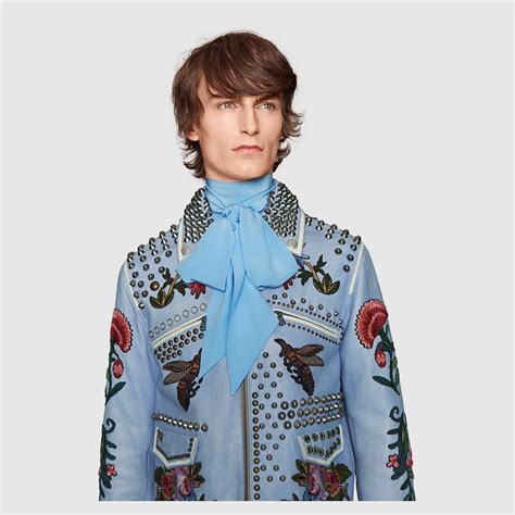 gucci embroidered jacket mens|Gucci embroidery applique.